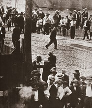 Riot during a strike by Standard Oil workers, Bayonne, New Jersey, USA, 1915. Artist: Unknown