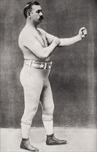 John L Sullivan, American boxer, c1898. Artist: Unknown
