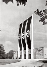 Rear of the Grand Stand for National Socialist Party Congresses, Nuremberg, Germany, 1936. Artist: Unknown