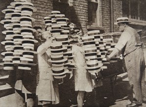 Straw hat factory, Luton, Bedfordshire, 1930. Artist: Fox Photos