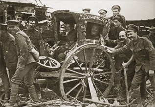 Moving day in a captured village, France, World War I, 1916. Artist: Unknown