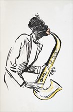 Saxophone Player, from 'White Bottoms' pub. 1927.