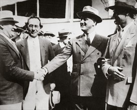 President Roosevelt, returning to Miami, Florida, USA, after a fishing trip, 13 April, 1934. Artist: Unknown
