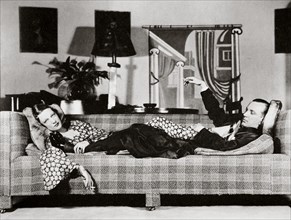 Noel Coward and Gertrude Lawrence in a scene from 'Private Lives', New York, USA, 1931. Artist: Unknown