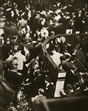 Trading Post 9, New York Stock Exchange, USA, early 1930s. Artist: Unknown