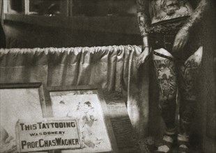 Professor Charles Wagner's Tattoo Parlour, Chatham Square, New York, USA, early 1930s. Artist: Unknown