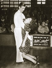 Contestants in a dance marathon, Chicago, Illinois, USA, 1930. Artist: Unknown