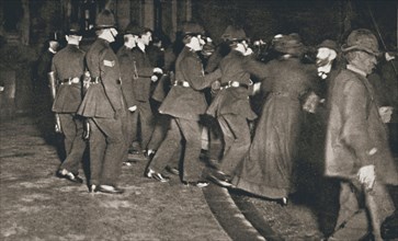 The Women's Freedom League attempting to enter the House of Commons, London, 1908. Artist: Unknown