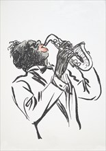 Saxophonist, from 'White Bottoms' pub. 1927.
