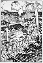 'The Coming of the Northmen', 1913.   Artist: Morris Meredith Williams