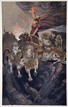 'Merodach sets forth to attack Tiamat', 1915.  Artist: Ernest Wellcousins