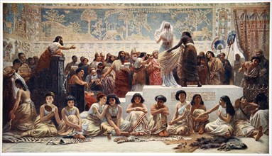 'The Babylonian Marriage Market', 1915.  Artist: Ernest Wellcousins