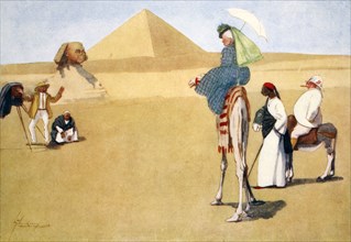 'Posing at the Pyramids', 1908.  Artist: Lance Thackeray