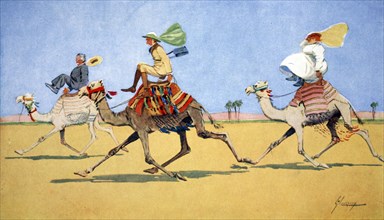'Cup and Ball-the camel's favourite game', 1908.  Artist: Lance Thackeray