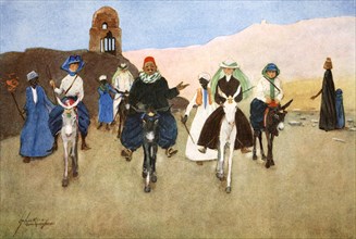 'Should Women Ride Astride?', 1908.  Artist: Lance Thackeray