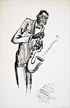 Saxophonist, from 'White Bottoms' pub. 1927.
