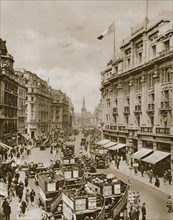 Upper part of Regent's Street, London, c1910s-c1920s(?). Artist: Unknown