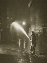 Cleaning the streets of Billingsgate, London, 20th century. Artist: Unknown