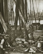 At the foot of the mast on a Thames Barge, London, 20th century. Artist: Unknown
