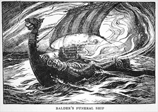 'Balder's Funeral Ship', 1925. Artist: Unknown