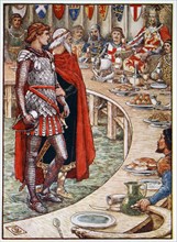 'Sir Galahad is brought to the Court of King Arthur', 1911. Artist: Unknown