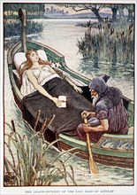 'The Death Journey of the Lily Maid of Astolat', 1911. Artist: Unknown