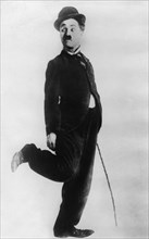 British comedian, actor and film director Charlie Chaplin in character, 20th century. Artist: Unknown