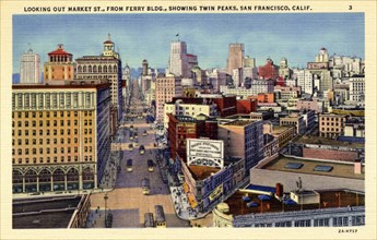 Market Street from the Ferry Building, San Francisco, California, USA, 1932. Artist: Unknown
