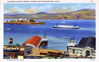 Alcatraz Island, San Francisco Bay, California, USA, 1932. Artist: Unknown