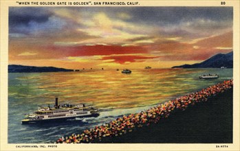 'When the Golden Gate is Golden', San Francisco, California, USA, 1932. Artist: Unknown