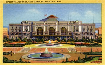 Exposition Auditorium, Civic Center, San Francisco, California, USA, 1932. Artist: Unknown