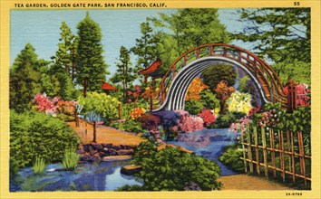 Tea Garden, Golden Gate Park, San Francisco, California, USA, 1932. Artist: Unknown