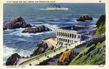 Cliff House and Seal Rocks, San Francisco, California, USA, 1932. Artist: Unknown