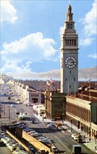 The Ferry Building and Embarcadero, San Francisco, California, USA, 1957. Artist: Unknown