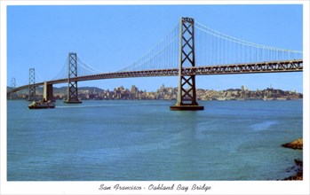 San Francisco-Oakland Bay Bridge, California, USA,1957. Artist: Unknown