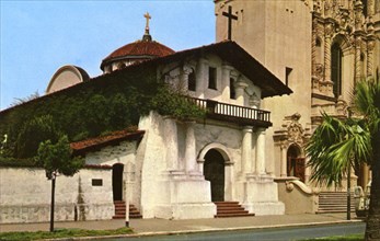 Mission Dolores, San Francisco, California, USA, 1957. Artist: Unknown
