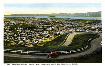San Francisco from Twin Peaks Auto Drive, San Francisco, California, USA, 1921. Artist: Unknown
