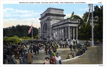 Municipal Band Stand, Golden Gate Park, San Francisco, California, USA, 1921. Artist: Unknown