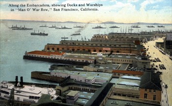 View along the Embarcadero, San Francisco, California, USA, 1922. Artist: Unknown