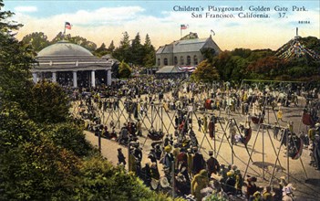 Children's playground, Golden Gate Park, San Francisco, California, USA, 1922. Artist: Unknown