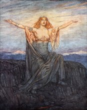 'Sun, I hail thee! Hail, O light! Hail, O glorious day!', 1924.  Artist: Arthur Rackham