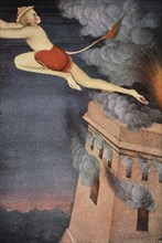 Burning of Lanka, 1913.  Artist: K Venkatappa