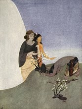 Kirat-Arjuna, 1913.  Artist: Nandalal Bose