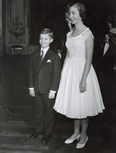 Crown Prince Carl Gustaf of Sweden with his sister Princess Christina, 11 January, 1957. Artist: Unknown