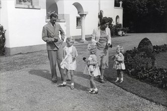 Swedish royal family portrait, at Solliden, the royal summer residence, 1942. Artist: Karl Sandels