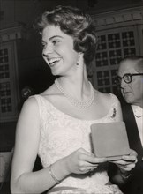 Princess Margaretha of Sweden at a gala dinner, Grand Hotel, Stockholm, 28 February 1958. Artist: Unknown