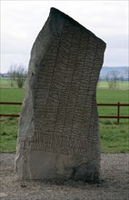 The Rök Runestone, Sweden.  Artist: Mats Alm