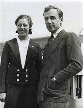 British aviator Amy Johnson with her husband, James Mollison, c1930s. Creator: Unknown.
