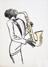 Saxophone Player, from 'White Bottoms' pub. 1927.