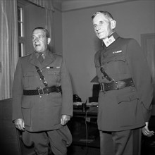 Swedish General Nils Ljung and Norwegian General Otto Ruge, Norway, 8 September 1945. Artist: Karl Sandels